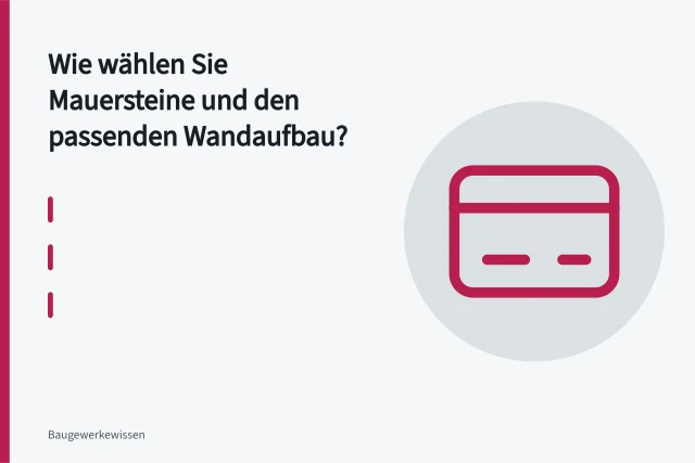 Kalksandstein-Plansteine mit Nut-Feder-System im Mauerwerksverband. Wie wählen Sie Mauersteine und den passenden Wandaufbau?